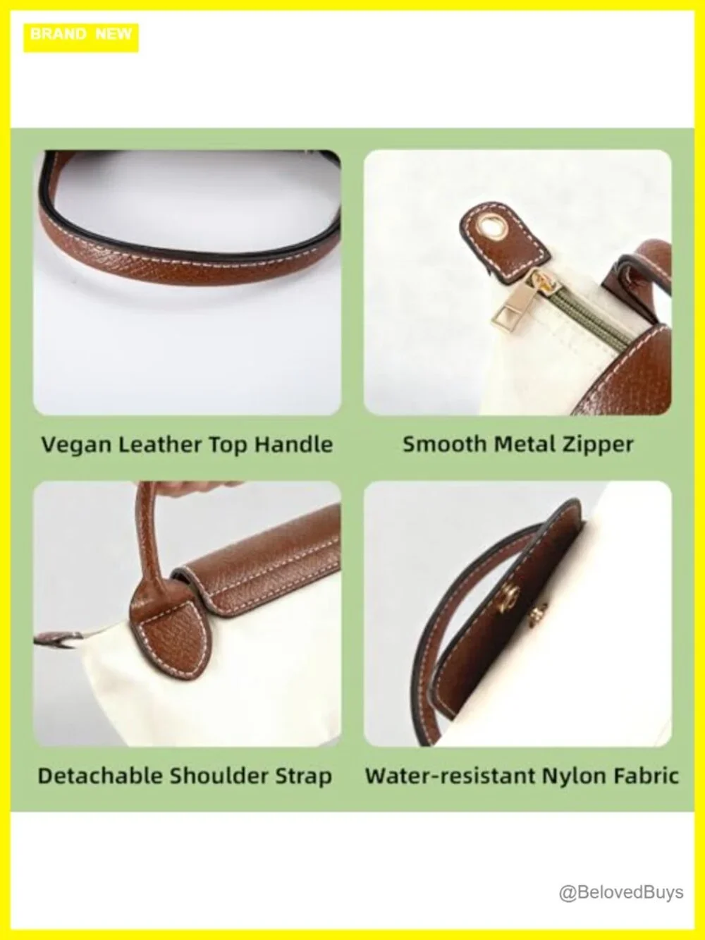 Mini Crossbody Bag with Adjustable Strap, Nylon Small Handbag for Women